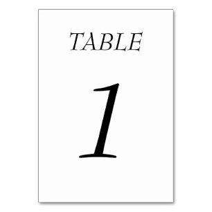 Elegante Mínimo Moderno Tarjeta de Mesa Simple de
