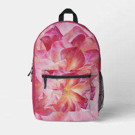 Elegante mochila de Rosa botánico floral