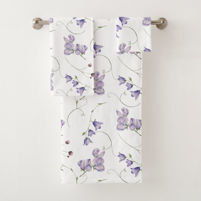 Elegante Moda Blanca Morado Floral (In situ)