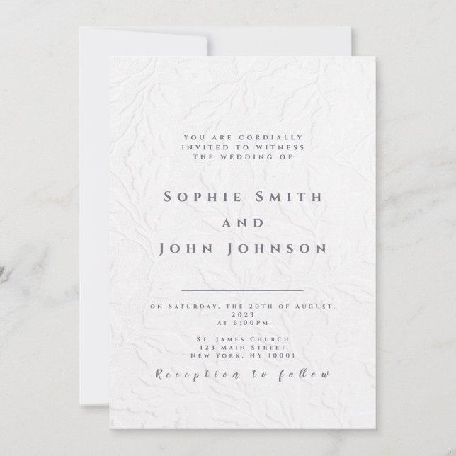 Elegante Moda e invitación a la boda moderna (Anverso)