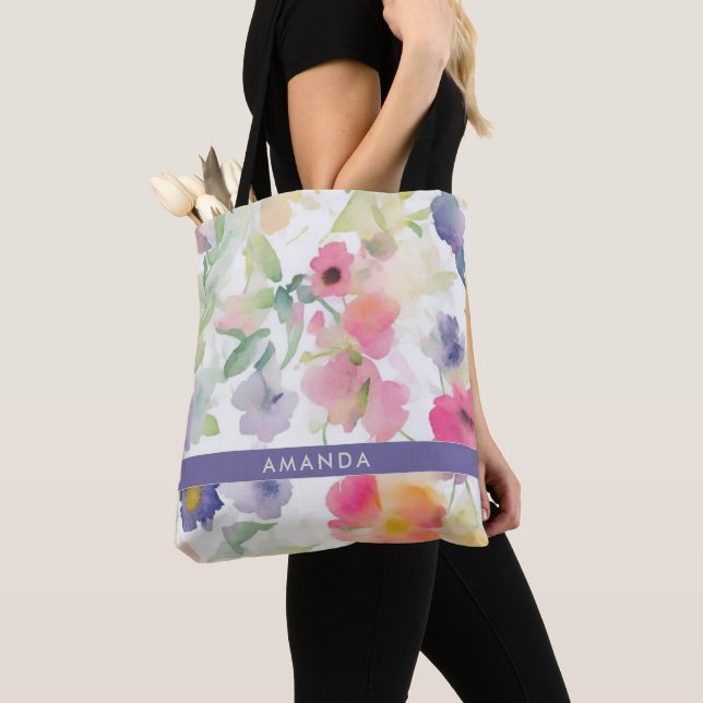 Elegante Moda Floral Cute Moderna Bolsa De Tote El (Detalle)