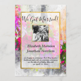 Elegante Moda Floral Tenemos Invitación Casada