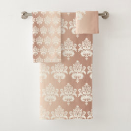 Elegante Moda Glow Rosa Gold Damask