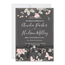 Elegante moda Invitación a la boda floral