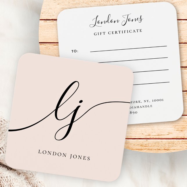 Elegante Moda moderna Certificado Rubor de regalo  (Subido por el creador)