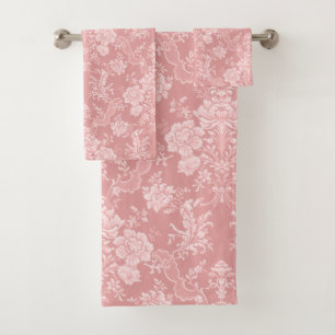 Elegante Moda romántica Damasco floral-Pastel ros