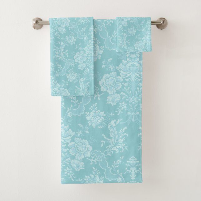 Elegante Moda romántica floral Damasco-Mint (In situ)