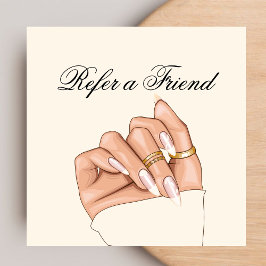 Elegante Moda Salon de uñas Manicurista Tarjeta de