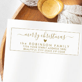Elegante Moda Script Navidades Retorno Etiqueta de