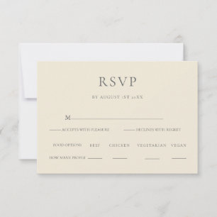Elegante moderno audaz boda floral RSVP