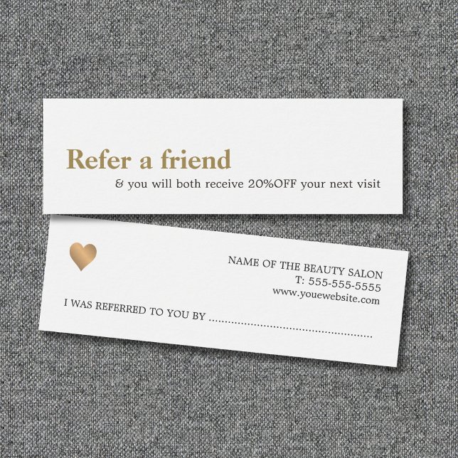 Elegante Moderno Blanco Tarjeta de Recomendación d (Subido por el creador)