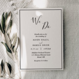 Elegante Moderno Hacemos Invitación Matrimonial