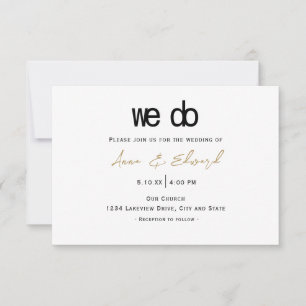 Elegante moderno Hacemos Invitación Matrimonial