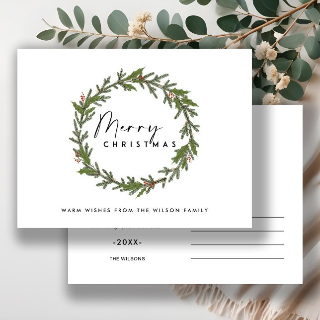 ELEGANTE MODERNO HOLLY BERRY WREATY MERRY NAVIDAD (Subido por el creador)