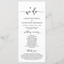 Elegante moderno, lo hacemos, programa de ceremoni