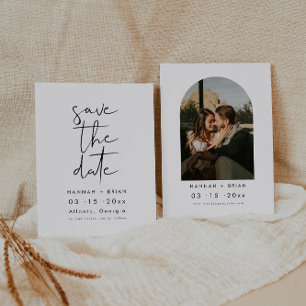 Elegante Moderno minimalista Ahorre La Invitación 