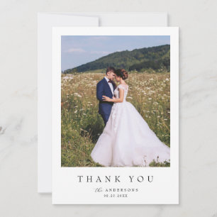 Elegante Moderno Tarjeta De Agradecimiento Boda Si