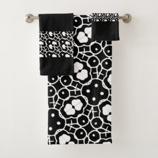 Elegante Moderno y elegante baño negro y blanco Ba