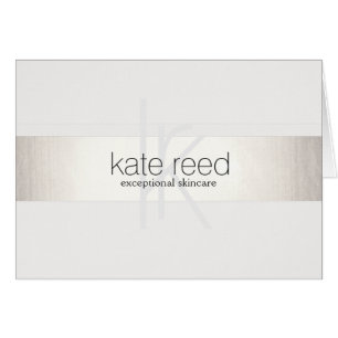 Elegante Monograma Blanco Moderno FAUX Plata Rayad