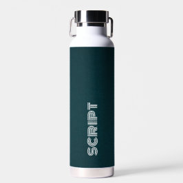 Elegante Monograma Botella de agua de escritura ve