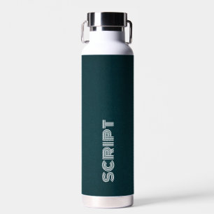 Elegante Monograma Botella de agua de escritura ve