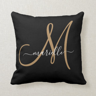 Elegante Monograma Cojín decorativo de nombre dora