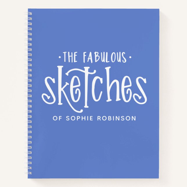 Elegante monograma cuaderno de notas de su nombre (Anverso)