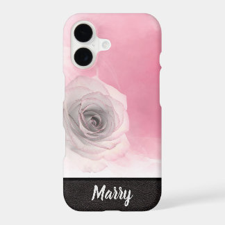 Elegante Monograma de Nombre Chic Rosa Rosa