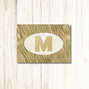 Elegante Monograma Decorativo Grande con Textura d