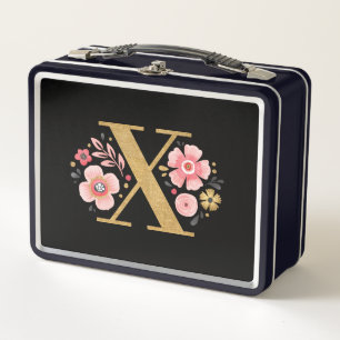 Elegante Monograma Floral Rosa