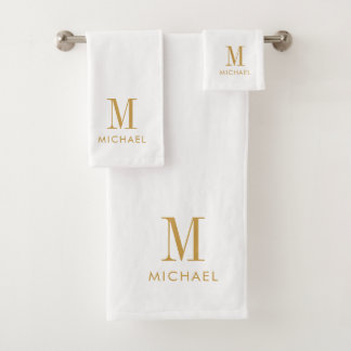 Elegante Monograma Gold Script Nombre