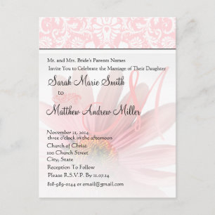 Elegante Monograma Invitación a la boda de marea r