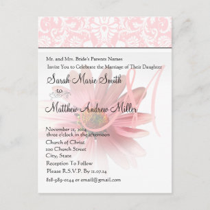 Elegante Monograma Invitación a la boda de marea r