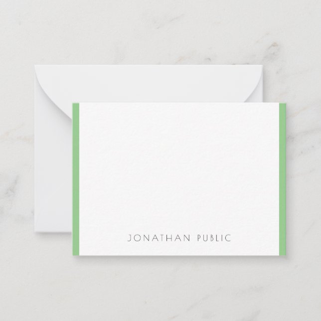 Elegante Monograma Moderno Plantilla simple (Anverso)