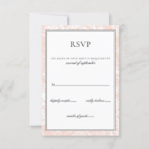 Elegante Monograma Rubor Floral Wedding rsvp