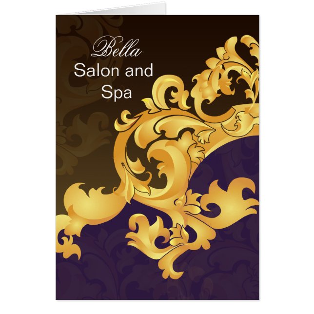 elegante morado florecimiento negocio Gracias tarj (Frente)