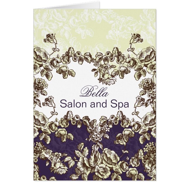 elegante morado florecimiento negocio Gracias tarj (Frente)