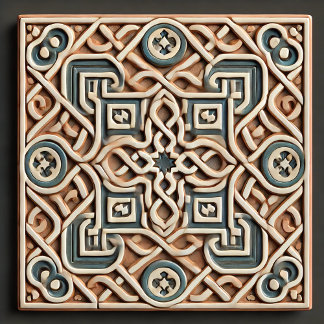 Elegante mosaico de azulejos marroquíes - Geo intr