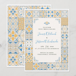 Elegante mosaico mosaico Ilustración Invitación a 