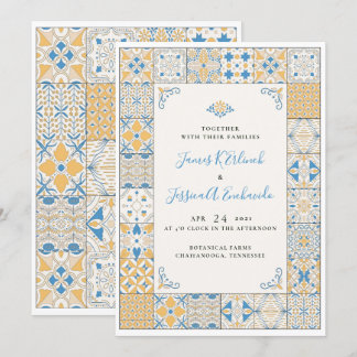 Elegante mosaico mosaico Ilustración Invitación a 