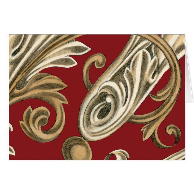 Elegante Motif Botánico con Tan Foliage (Anverso (Horizontal))