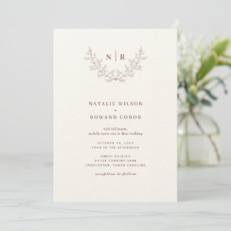 Elegante motivo de invitación a la boda