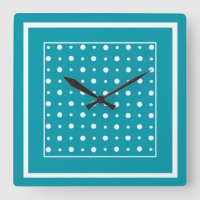 Elegante muro cuadrado reloj de pulcán blanco punt