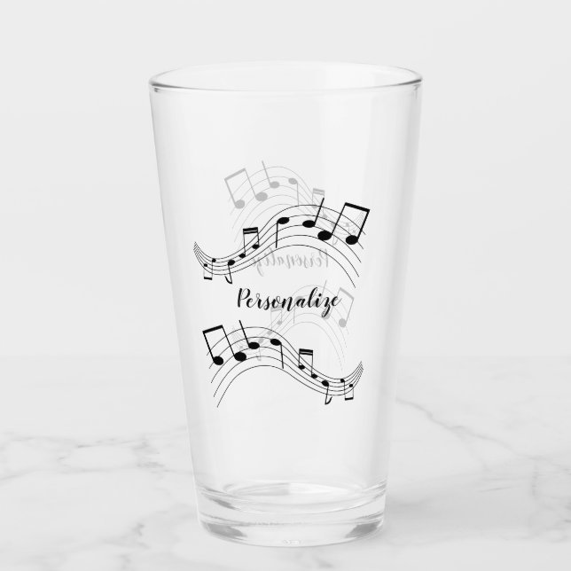 Elegante Music Notes Trendy Guay Personalized Drin (Anverso)