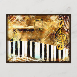 Elegante música de piano y notas
