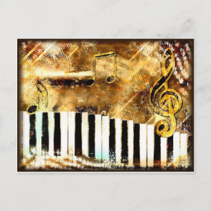 Elegante música de piano y notas