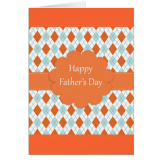 Elegante Naranja Argyle Pattern Dad