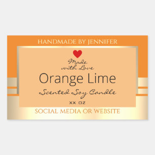 Elegante Naranja de etiquetas de embalaje de produ