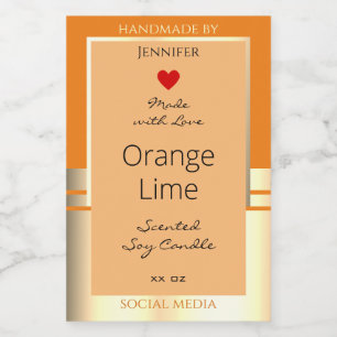 Elegante Naranja de etiquetas de embalaje de produ