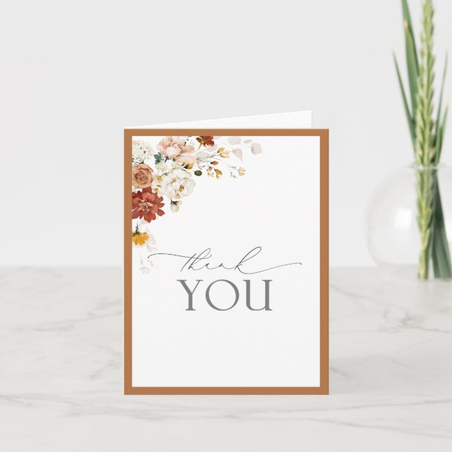 Elegante Naranja de óxido caligrafía - Tarjeta de  (Anverso)
